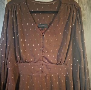 Lane Bryant Maroon Long Sleeve Top.